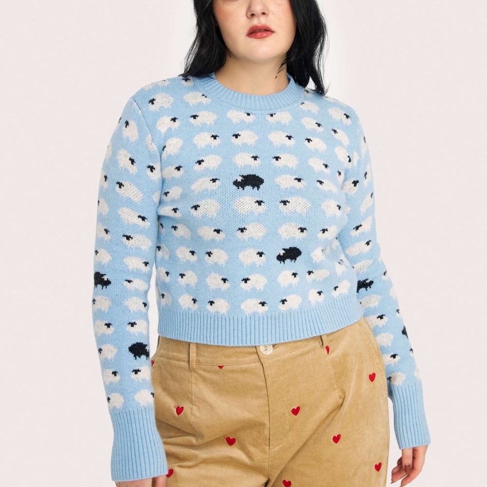 Cider Count Sheep Striped Sweater